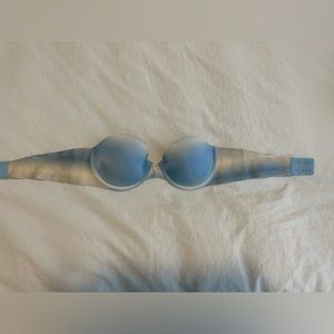 Victorias Secret strapless bra with rhinestone crystal V